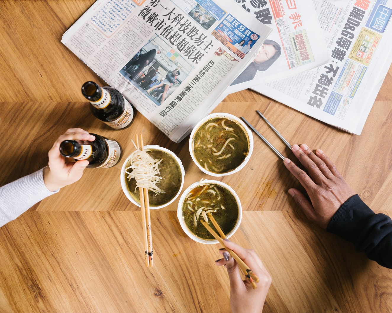 Newspaper And Food